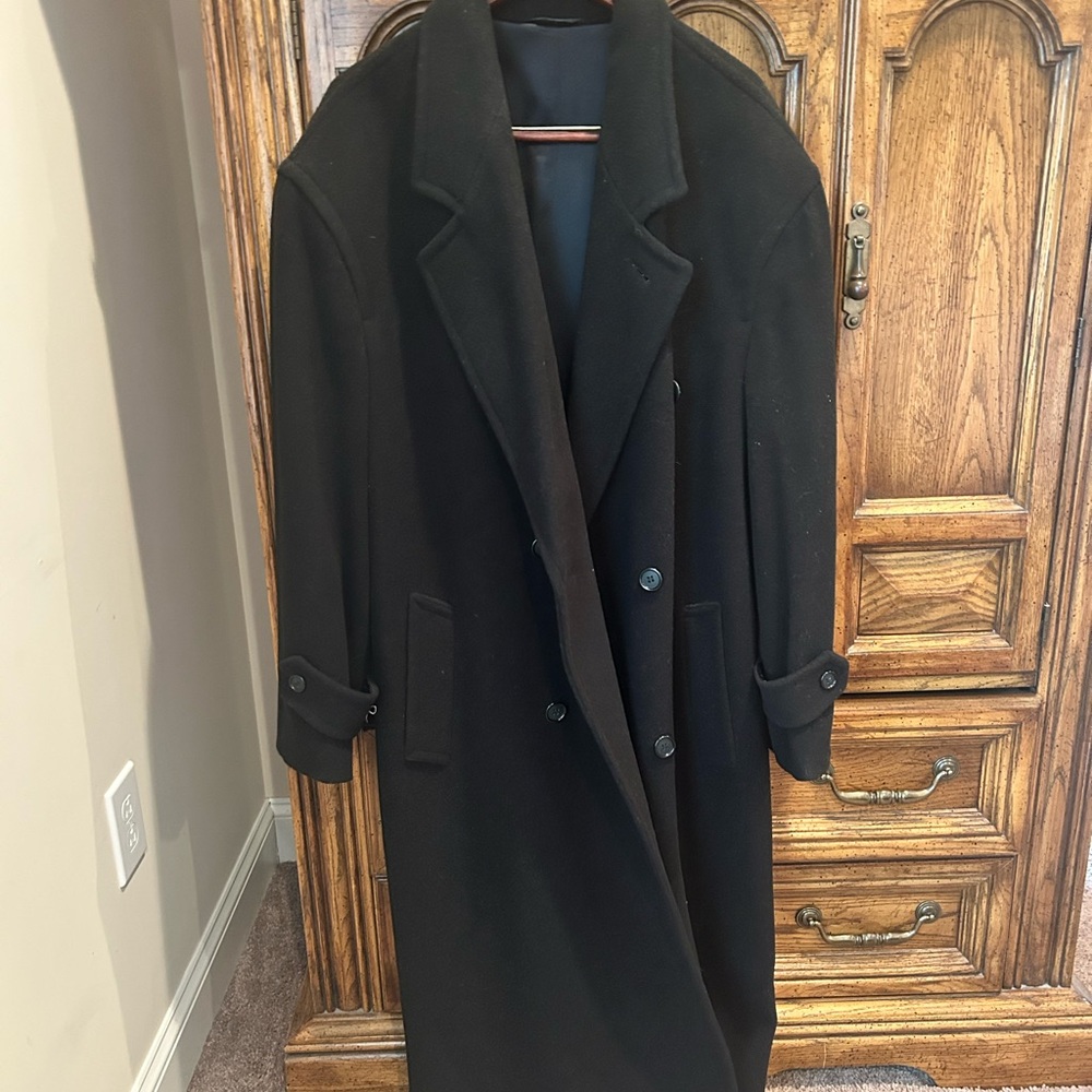 Men's Black Overcoat